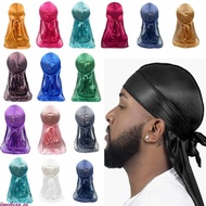 liweikeaa Multiuse Men s Head Wrap Soft Silky Durag Hat for Dreadlocks Braids Management