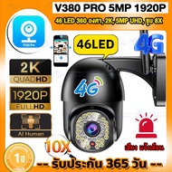 กล้องวงจรปิดใส่ซิม4G กล้องรักษาความปลอดภัย IP กลางแจ้ง กล้องใส่ชิม4G/กล้องวงจรปิด WIFI 360 องศา 2K 5