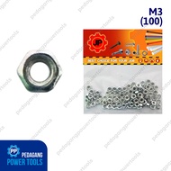 M 3 NUT - JP M3 BOLT NUT CONTENTS 100 PCS