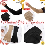 Qstar GRIP Long Handsock Muslimah / Cuff Handsock (Black / Skin) HSU7409