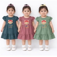 Baby Girl Dress Set with Cat Pattern 4-18 Months | Syifana 1 Year Old Baby Girl Clothes with Layered