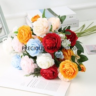 PEONY - 3 Head - 1 Bouquet - Artificial Silk Flower For Home Decoration Wedding Wall Peony Artificia