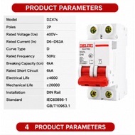 DELIXI DZ47s D32 Miniature Circuit Breaker MCB 1P 2P 3P 4P