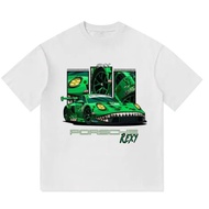 PORSCHE Short Sleeve, 911 Car Pattern, RWB Modified Culture JDM Style T-Shirt
