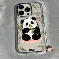 Cute Panda Plating Phone Case For Vivo Y400 Pro Y300 Plus Y300i Y300T Y200 GT Y200i Y200E Y100 Y19S 