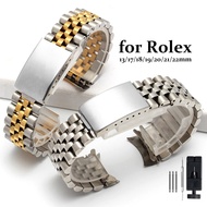 13/17/18/19/20/21/22mm Stainless Steel Watch Strap for Rolex DATEJUST Band Curved End Jubilee Bracelet Women Men Universal Wristband