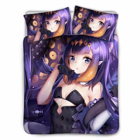 Anime Hololive EN Gawr Gura 3D Printed 2/3PCS Bedding Set Duvet Covers Pillowcases Comforter Bedding
