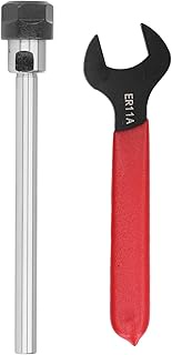 Straight Shank ER11 Collet Tool Holder with Wrench, Precision for Lathe Machine, High Hardness 40Cr 