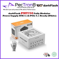 darkFlash PMT750 Fully Modular Power Supply ATX 3.1& PCIe 5.1 Ready, 80 Plus Gold Gaming PSU, 5 Year