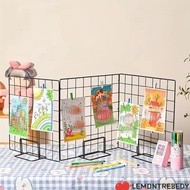 LEMONTRE8EDY Storage Rack, Metal Grid Display Rack, Modern with Base Grid Frame Jewelry Booth Rack A