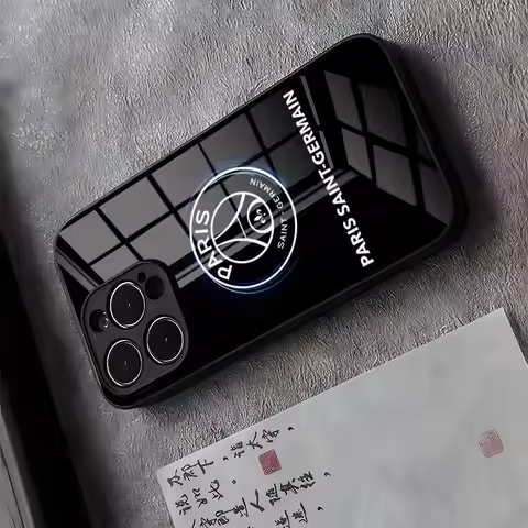 P-PSG Phone Case For IPhone 17 Pro Max 16 15 14 Pro Max 13 11 X Xs Xr 8 7Plus Glass Cover