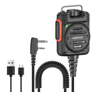 ABBREE AR-158 Loudspeaker Mic with Rotatable Hanging Ring Volume Adjustable for Baofeng UV-5R UV-5RH