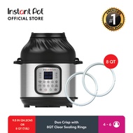 Instant Pot Duo Crisp 11-in-1 Air Fryer &amp; Electric Pressure Cooker (8 QT/7.5 L) with 8QT Clear Sealing Rings