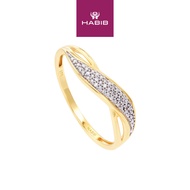 HABIB Round Diamond Ring in 375/9K Yellow Gold 25677(YG)