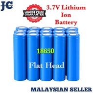 [Real 18650] Flat Head Lithium Ion 3.7v Fan Torch Battery
