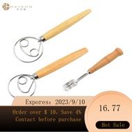 NEW 304Stainless Steel Wooden Handle Flour Blender Bread Cutting Reamer French Stick Bread Repair Knife Egg beater AP7
