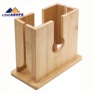 Wood Bagel Slicer Holder Wood Bagel Cutter Anti Slip Bread Cutter Slicer for Large Bagels English Mu