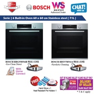 Bosch HBG5585S6B Series 6 Built-in Oven with EcoClean / Bosch HBT578FS1A Series 6 Pyrolytic Cleaning