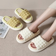 SKM Cake Puff Thick Bottom Linen Adult Indoor Slippers HM257 Selipar