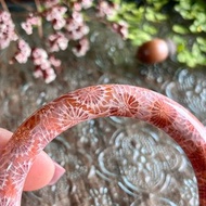 胭霞花霧-珊瑚玉手鐲