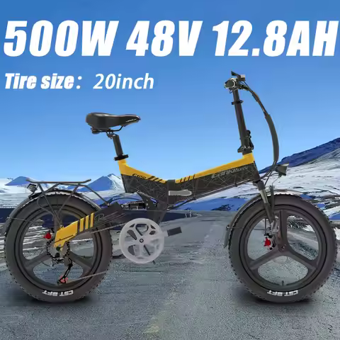 Electric bike LANKELEISI G650 500W Motor48V12.8AH Battery aldult Electric Bicycle20*2.4 inch tire fo