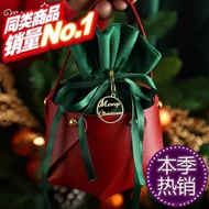 Christmas Apple Bag Christmas Eve Gift Packaging Box Gift Box Empty Leather Velvet Drawstring Small Gift Candy Bag