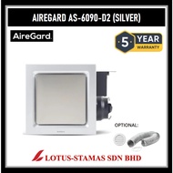 AireGard AS-6090-D2 Air Ventilation Exhaust Fan Silent Series (Silver) (Square) 90cfm 120cfm 4" - AS