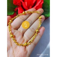 24K CRYSTAL PLATED CHAIN BALL BRACELET + 24K GOLD PLATED