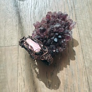 【曲水辰手作】紫光拉長石金屬線編織手環