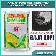 (FULL BAG) Agrishop ZEENEX Complehumus 8-8-8-8+3MGO+TE 20kg Premium Organic Fertilizer | Baja Kopi B