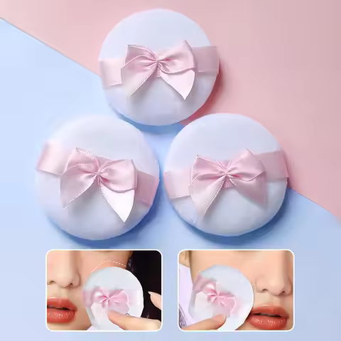 Soft Bow Loose Powder Puff Cosmetic Blender Beauty Sponge Soft Powder Puffs Face Foundation Blender 