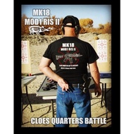 Ready Stock MK18 CQB Gun Shooting Military Enthusiasts Off Field Tactical Outdoor Training T-shirt M