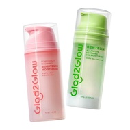 Glad2Glow Centella Allantoin Soothing Gel Moisturizer 100g / GLAD2GLOW Pomegranate 5% Niacinamide Br