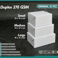 Contents: 50 Pcs Snack Box Cake Box/ 12x12 Cake Box/ 12x14/ 12x16/ Plain White/