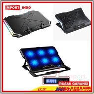 Cooling Pad Fan Cooler 6 Fan Coolpad Cooler Dual USB LCD Display Base Base Holder Placemat Holder Laptop Stand Leptop Notebook Netbook Gaming Table Super Fastener Accasesoris Laptop Labtop Holder Anti Heat