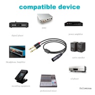 fol 2x6 35mm 1 4inch to 3Pin Microphones Cable 2 Mono 6 35mm to 3Pin Male Cable