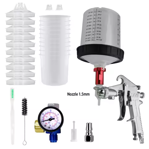 High Quality Spray Gun F75 Painting Gun 1.5mm Nozzle Air Spray Gun Airbrush for Automotive Surface F