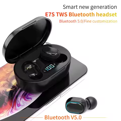 E7s Tws Earphones Bluetooth Earbuds Blutooth Noise Reduction Wireless Earphone With Mic Gamers Headp