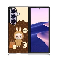 Phone Case Samsung Z Flip Fold 7 6 5 4 3 Phone Custom Labubu LV Pattern