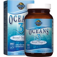 Garden of Life Ultra Pure EPA/DHA Omega 3 Fish Oil 60 Softgels - Oceans 3 Beyond Omega 3 Supplement with Antioxidants