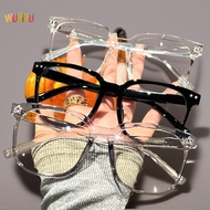 HanxiBeauty Universal Fashion Glasses Square-framed Glasses Fashionable Campus Style Clear ck Frame 