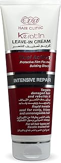 Eva Hair Clinic Keratin Leave-In Cream Dual Action ( 6.76 oz / 200 ml ) Targets Damaged And Stressed
