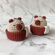 GANTUNGAN Handmade Capybara Keychain | Capybara KNITTED KEYCHAIN | Capybara Keychain in Tuba | Croch