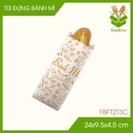 Combo of 100 paper bread bags - Takeaway bread bags - 24x9.5x4.5 cm -FB.MFT2T3C