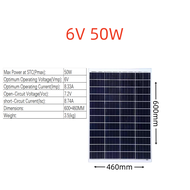 แผงโซลาร์เซลล์ monocrystalline solar cell 6V 12V-18V  50W/80W/100W