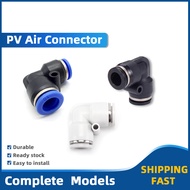 PV Pneumatic Fitting Elbow 4mm 6mm 8mm 10mm 12mm Air Hose  Plastic Quick Connectors Push in 90° conn