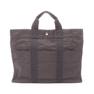 【二手】愛馬仕 HERMES 托特包 Herline MM 灰色帆布 Herline 托特包 MM 男女通用 二手 B