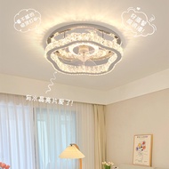 Crystal fan light Bedroom ceiling light with fan Adjustable LED Variable frequency silent motor RC bedroom celling fans