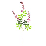 daun wisteria plastik artifisial daun hias tanaman dekorasi pesta - pink