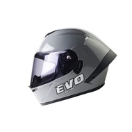 EVO Safety Helmet CA-969 Plain Color Cement Gray Earphone Slot Glasses Inner Sunglasses Fully Remova